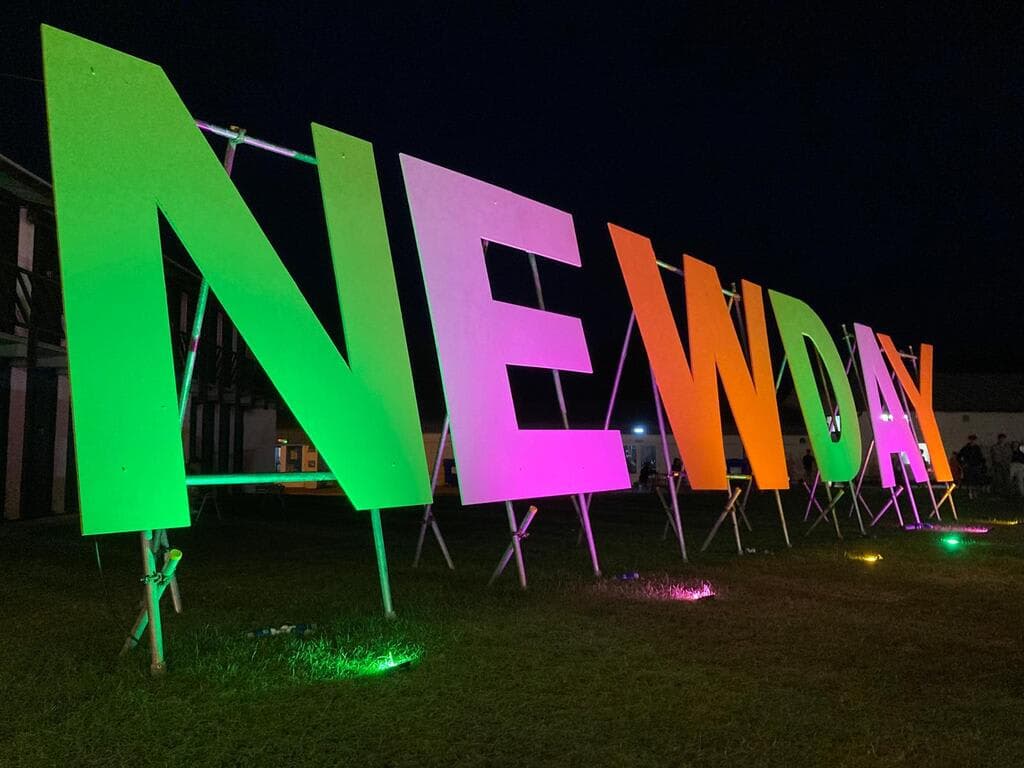 Young people gathered at Newday